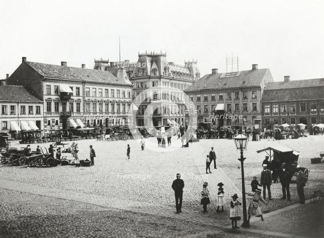 The square by the town hall, Landskrona, Sweden, 1910. Creator: Unknown.