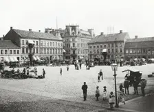 The square by the town hall, Landskrona, Sweden, 1910. Creator: Unknown