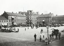 The square by the town hall, Landskrona, Sweden, 1910. Creator: Unknown