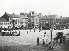 The square by the town hall, Landskrona, Sweden, 1910