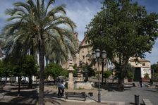 The square in front of the parish church of Santa Maria de Gracia, Cordoba, Spain, 2023. Creator: Ethel Davies