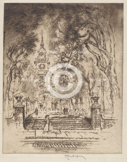 The Square, Independence Square, Philadelphia, 1920. Creator: Joseph Pennell.