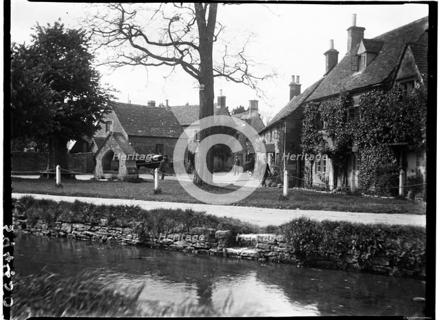 The Square, Lower Slaughter, Cotswold, Gloucestershire, 1928. Creator: Katherine Jean Macfee.