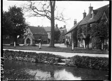 The Square, Lower Slaughter, Cotswold, Gloucestershire, 1928. Creator: Katherine Jean Macfee