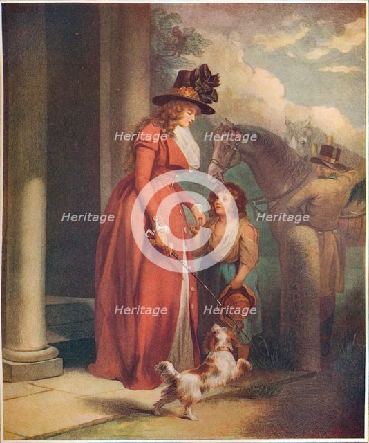 'The Squire's Door', 1790. Artists: Benjamin Duterrau, JT Herbert Baily.