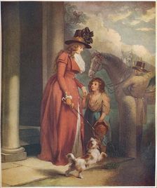 The Squire's Door 1790. Artists: Benjamin Duterrau, JT Herbert Baily