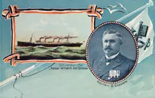 The SS Kaiser Wilhelm der Grosse and Captain Otto Cuppers, c1905. Creator: Unknown