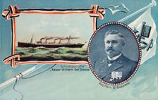 The SS Kaiser Wilhelm der Grosse and Captain Otto Cuppers, c1905. Creator: Unknown