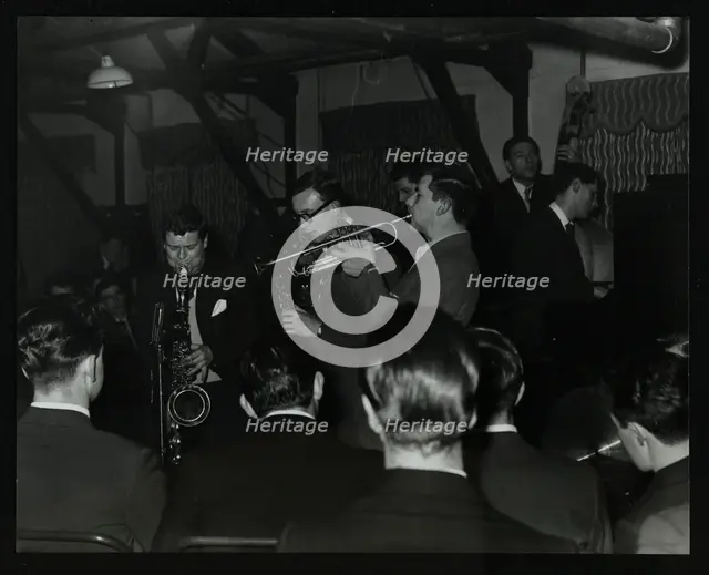 The Tubby Hayes Sextet playing at a modern jazz night at the Civic Restaurant, Bristol, 1955. Creator: Denis Williams.