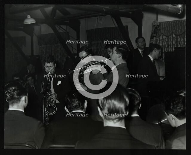 The Tubby Hayes Sextet playing at a modern jazz night at the Civic Restaurant, Bristol, 1955. Artist: Denis Williams