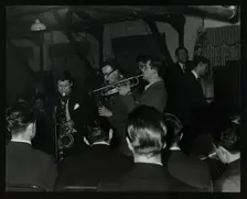 The Tubby Hayes Sextet playing at a modern jazz night at the Civic Restaurant, Bristol, 1955. Creator: Denis Williams