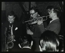The Tubby Hayes Sextet playing at a modern jazz night at the Civic Restaurant, Bristol, 1955. Tubby Creator: Denis Williams