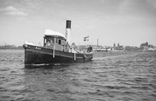 The tugboat Ran leaving Landskrona, harbour, Sweden, 1935
