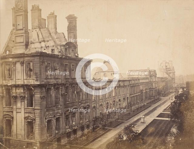 [The Tuileries After Its Destruction by the Communards], 1871. Creator: Hippolyte-Auguste Collard.