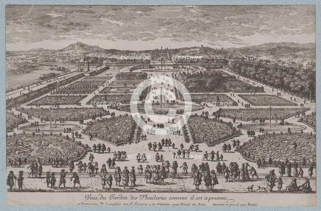 The Tuileries Garden, 1680., 1680. Creator: Adam Perelle.