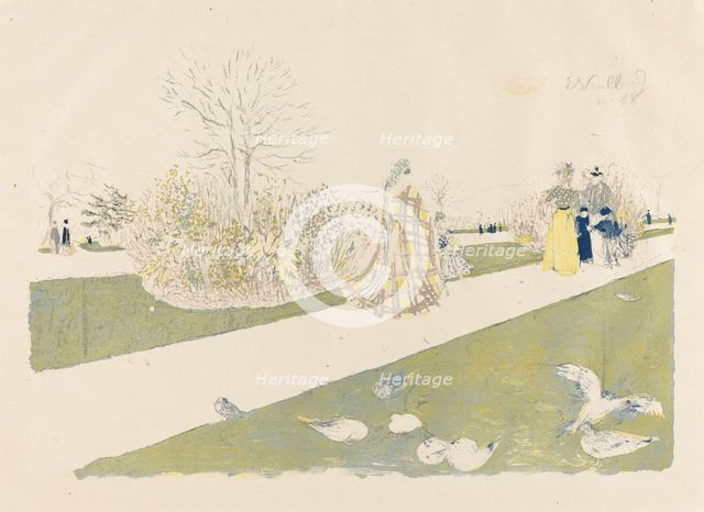 The Tuileries Garden (Le jardin des Tuileries), published 1896. Creator: Edouard Vuillard.
