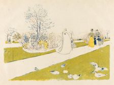The Tuileries Garden (Le jardin des Tuileries), published 1896. Creator: Edouard Vuillard