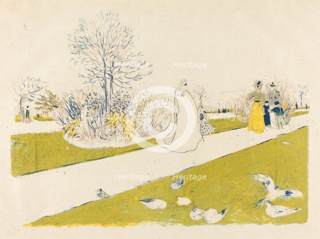 The Tuileries Garden (Le jardin des Tuileries), published 1896. Creator: Edouard Vuillard.