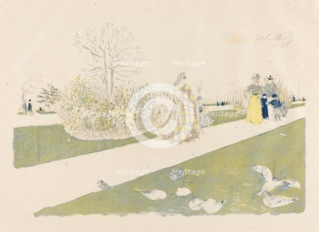 The Tuileries Garden (Le jardin des Tuileries), published 1896. Creator: Edouard Vuillard.