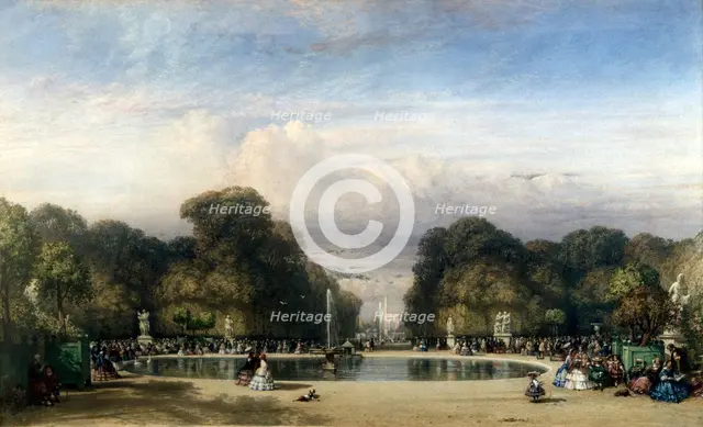 'The Tuileries Gardens', 1858. Artist: William Wyld