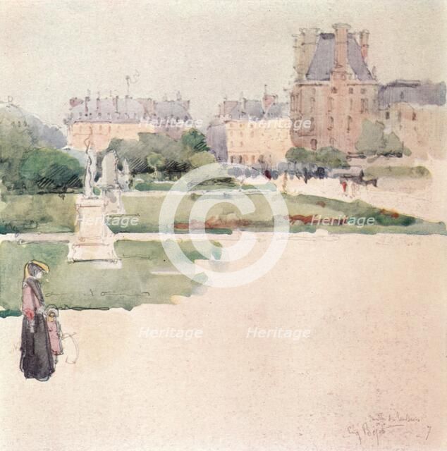 'The Tuileries Gardens', 1915. Artist: Eugene Bejot.