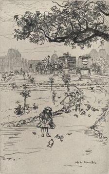 The Tuileries Gardens 1915. Artist: Frank Milton Armington