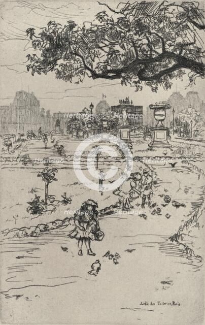 'The Tuileries Gardens', 1915. Artist: Frank Milton Armington.