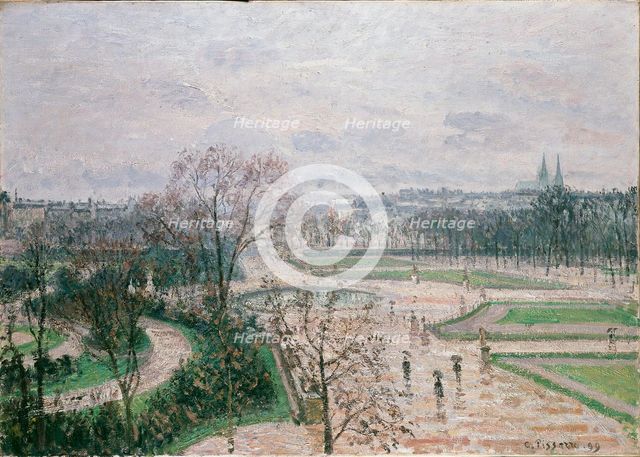 The Tuileries Gardens, Rainy Weather, 1899. Artist: Camille Pissarro.
