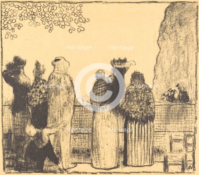The Tuileries (Les Tuileries), published 1895. Creator: Edouard Vuillard.