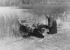 The tule gatherer, c1910. Creator: Edward Sheriff Curtis