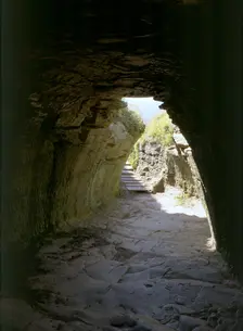 The Tunnel, Tintagel Island, Cornwall, 1998. Artist: N Corrie