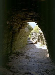 The Tunnel, Tintagel Island, Cornwall, 1998. Artist: N Corrie