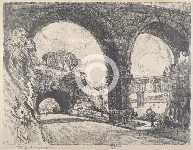 The Tunnel in the Park, 1912. Creator: Joseph Pennell.