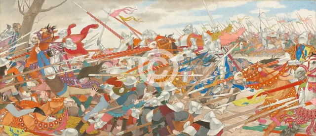 The Turmoil of Conflict (Joan of Arc series: IV), c. late 1909-early 1913. Creator: Louis Maurice Boutet de Monvel.