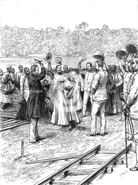 ''The Turning of the First Sod of the Imperial British East Africa Company's Railway, which is to ex Creator: Unknown.
