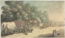 The Turnpike Gate, 1700s. Creator: Anonymous