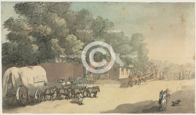 The Turnpike Gate, 1700s. Creator: Anonymous.