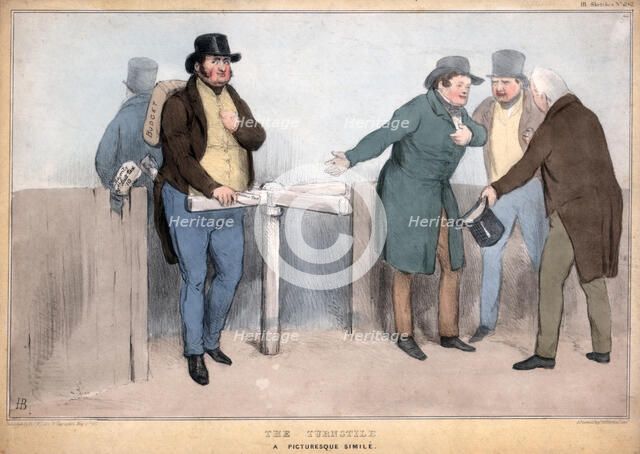 'The Turnstile, A Picturesque Simile', 19th century. Artist: John Doyle