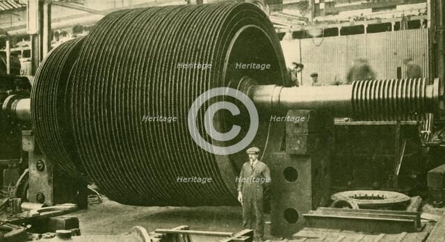 'The Turbine Blading Without Casing', c1930. Creator: John Brown & Company.