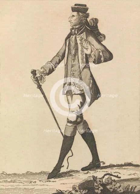 The Turf Macaroni, January 2, 1771. Creator: Matthew Darly.
