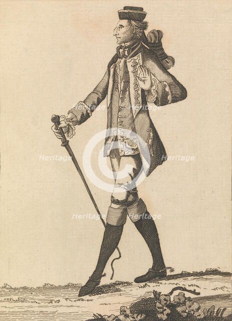 The Turf Macaroni, January 2, 1771. Creator: Matthew Darly.