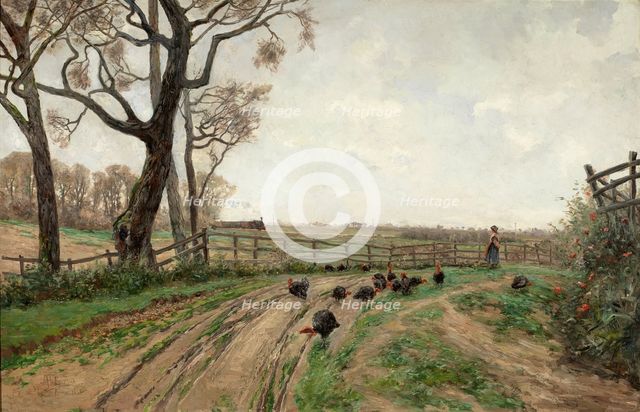 The Turkey Girl, 1883. Creator: Hermenegildo Estevan.