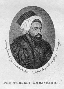 The Turkish Ambassador 1794.Artist: George Murray