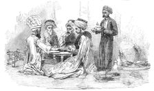The Turkish Exhibition and Museum, Hyde-Park-Corner - a Turkish Dinner Party, 1854. Creator: Unknown