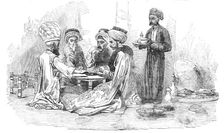 The Turkish Exhibition and Museum, Hyde-Park-Corner - a Turkish Dinner Party, 1854. Creator: Unknown