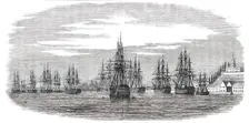 The Turkish Fleet in Bashika Bay, 1850. Creator: Unknown