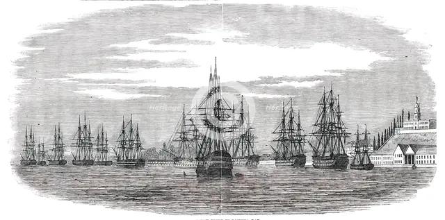 The Turkish Fleet in Bashika Bay, 1850. Creator: Unknown.