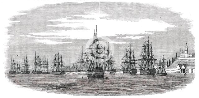 The Turkish Fleet in Bashika Bay, 1850. Creator: Unknown.