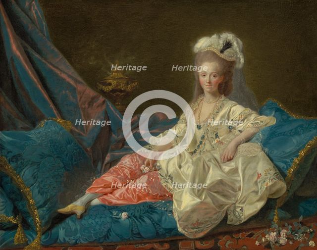 The Turkish Woman. Portrait of Mademoiselle Rosalie Duthé (1748-1830), 1779. Creator: Aubry, Etienne (1745-1781).