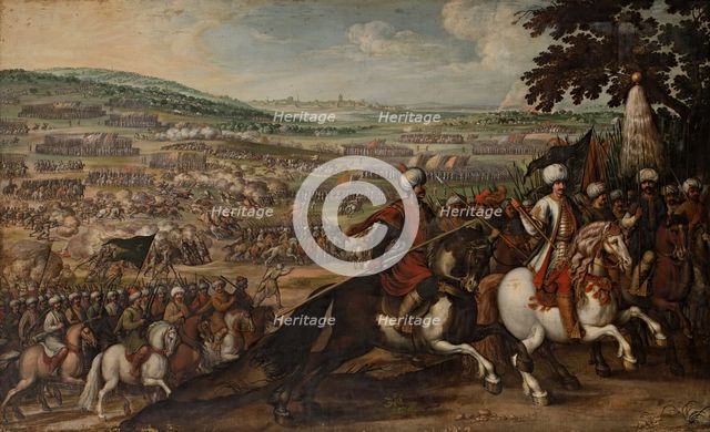 The Turks abandon the vicinity of Vienna, (1532), 1650. Creator: Juan de la Corte.